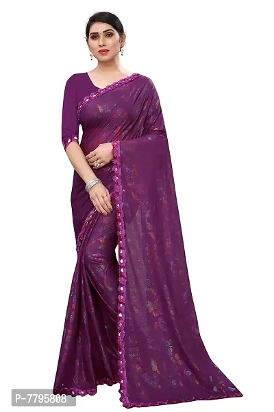 RJB women's silk bland digital printed saree with blouse pieace (2262-patti_purple_free size)-thumb0