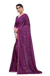 RJB women's silk bland digital printed saree with blouse pieace (2262-patti_purple_free size)-thumb1
