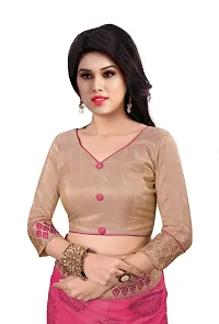 RJB Women's Banarasi Georgette Saree With Un-stitched Blouse (2131-RJB_Pink)-thumb2