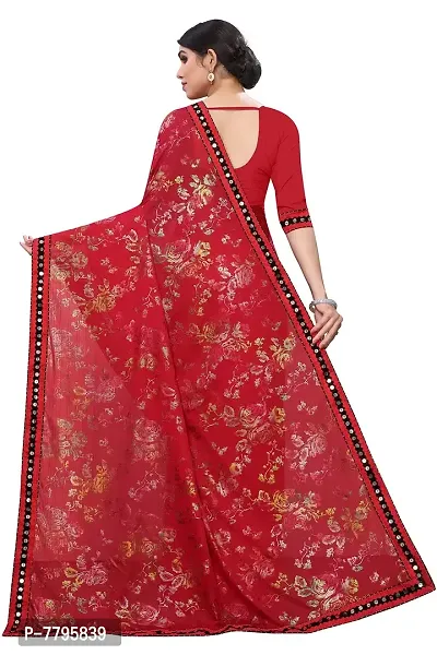 RJB women's silk bland digital printed saree with blouse pieace (2260-gulab_red_free size)-thumb3