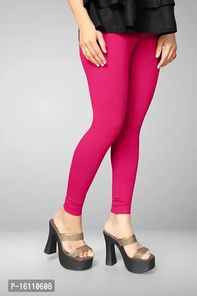 PELIAN The Ultimate Leggings | Super-High Waisted | Non-Transparent Cloud Soft Fabric | Ankle Length (M, Pink)-thumb3