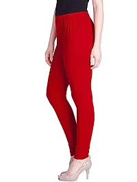 PELIAN EMBIAR Regular Fit Full Length Women's and Girls Cotton Two-Way Leggings Red Color-thumb2