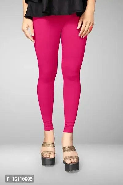 PELIAN The Ultimate Leggings | Super-High Waisted | Non-Transparent Cloud Soft Fabric | Ankle Length (M, Pink)-thumb2