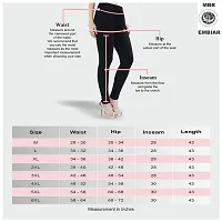 PELIAN EMBIAR Regular Fit Full Length Women's and Girls Cotton Two-Way Leggings Red Color-thumb3