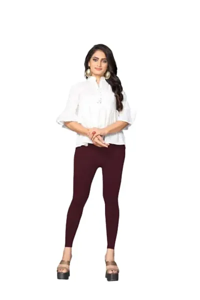 PELIAN Women's Blend Regular Fit Leggings | Super-High Waisted | Non-Transparent | Soft Fabric | Full Length ()