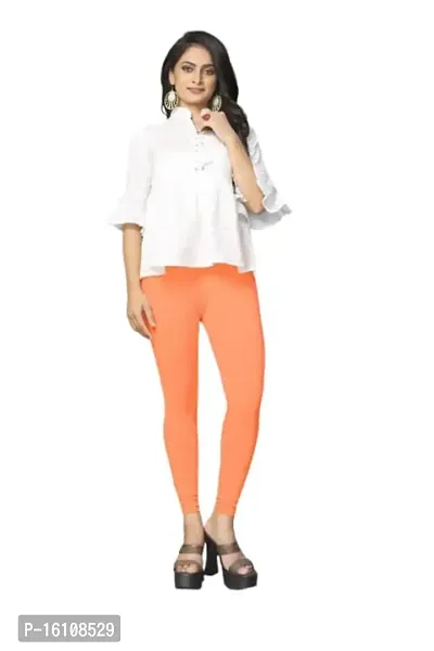 PELIAN The Ultimate Leggings | Super-High Waisted | Non-Transparent Cloud Soft Fabric | Ankle Length (2XL, Orange)