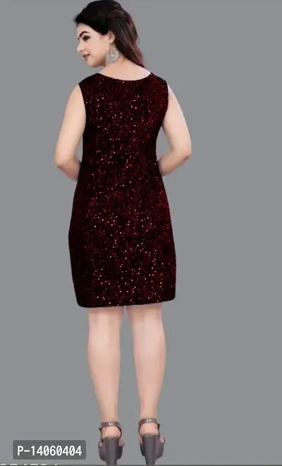 Stylish Velvet  Bodycon Dress For Women-thumb4
