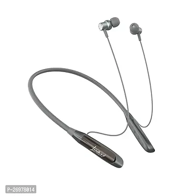 Stylish Grey In-ear Bluetooth Wireless Earphone With Microphone-thumb0