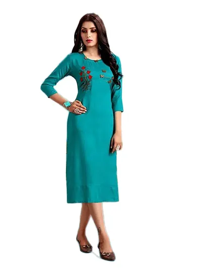 Embroidered Rayon Kurti