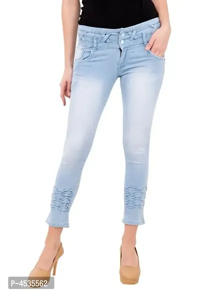 Light Blue Cross Women Jeans-thumb0