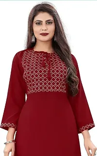 Stylish Rayon Straight Embroidered Kurta For Women-thumb1