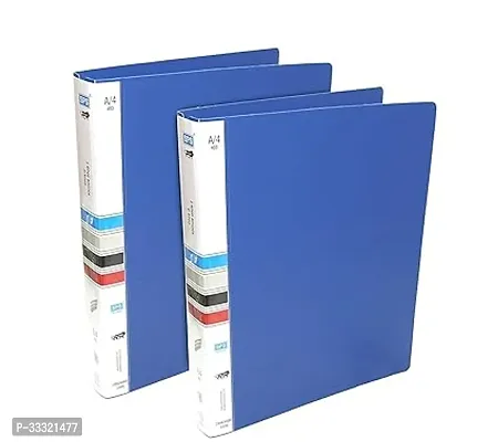 Ring Binder File A4 Size 2D PlasticDocument HolderBlue  Pack of 2-thumb0