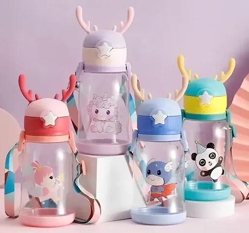 Cute Design  Water Bottle for Kids, 500 ML Pack Of 1  Assorted