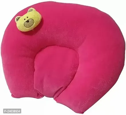 Comfortable Pink Poly Cotton Neck Support Pillow