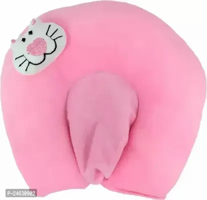 Comfortable Pink Poly Cotton Neck Support Pillow