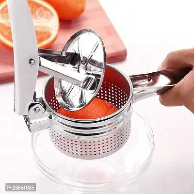 Stainless Steel Potato Ricer Potato Masher Fruit, Vegetable  Food Masher and Juicer Best for - Orange Apple Watermelon Pomegranate Juice Squeezer Mashing-thumb3