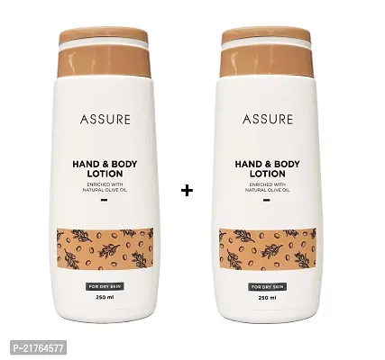 Assure Hand  Body Lotion Soft  Smooth With Natural Olive Oil For Dry Skin (Pack Of 2) Each 250ml-thumb0