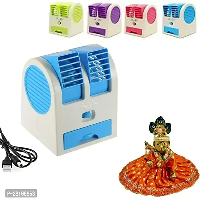 Mini cooler Mini AC USB Battery Operated Air Conditioner Mini Water Air Cooler Cooling Fan Blade Less Duel Blower-thumb0