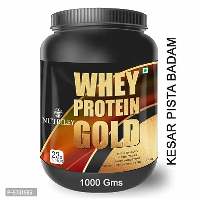 Nutriley Gold Premium, Whey Protein Powder, Weight Gainer, With Kesar Pista Badam Flavour, For Mass Gain & Muscle Gain