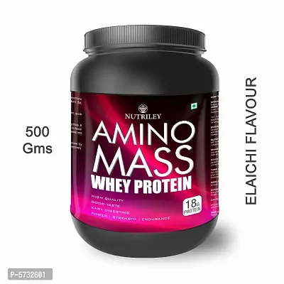 Nutriley Premium, Whey Protein, Powder 500 gm Weight Gainer, With Elaichi Flavour, For Mass Gain  Muscle Gain