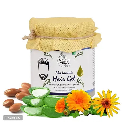 Noorveda Lavenite Aloe Vera Hair Cream Gel for Hair Growth, Hair Fall, Thick Hair  Conditioning With Arnica  Argan Oil (180 gm)-thumb0