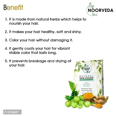 Noorveda Blonde Natural Hair Colour, Made of 100% Organic Herbs For Hair Care  Conditioning - 100 Gms (25 G x 4 Sachets)-thumb3