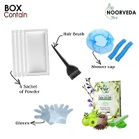 Noorveda Dark Brown Natural Hair Colour, Made of 100% Organic Herbs For Hair Care  Conditioning - 100 Gms (25 G x 4 Sachets)-thumb3