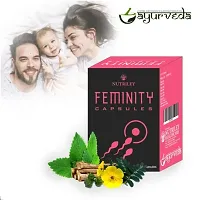 Nutriley Feminity  Female Fertility Capsules for Irregular Ovulation, Fertility, strengthening uterus, Increasing fertility  women sexual wellness (50 Capsules)-thumb1