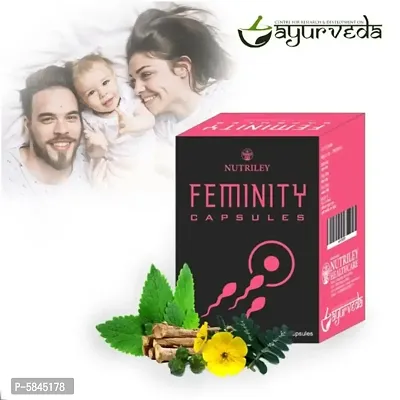 Nutriley Feminity  Female Fertility Capsules for Irregular Ovulation, Fertility, strengthening uterus, Increasing fertility  women sexual wellness (50 Capsules)-thumb2