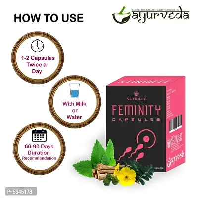 Nutriley Feminity  Female Fertility Capsules for Irregular Ovulation, Fertility, strengthening uterus, Increasing fertility  women sexual wellness (50 Capsules)-thumb4