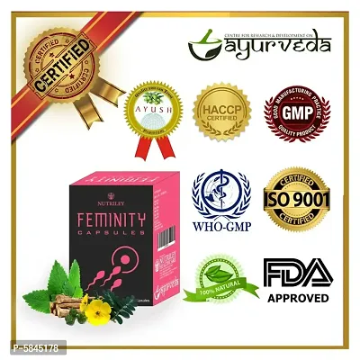 Nutriley Feminity  Female Fertility Capsules for Irregular Ovulation, Fertility, strengthening uterus, Increasing fertility  women sexual wellness (50 Capsules)-thumb5