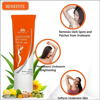 Intimify Underarm Whitening Cream for Smoother Underarm, mild pimples and dark spots and whiter Underarms (20 gms x 2pc).-thumb5