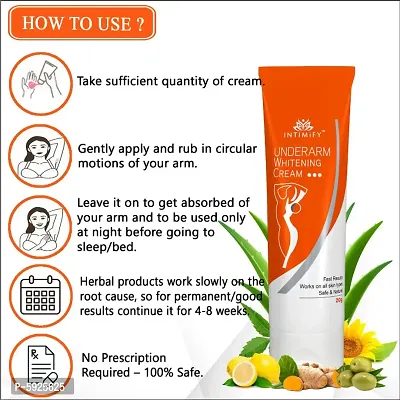 Intimify Underarm Whitening Cream for Smoother Underarm, mild pimples and dark spots and whiter Underarms (20 gms x 3pc).-thumb4