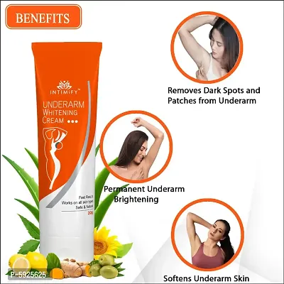 Intimify Underarm Whitening Cream for Smoother Underarm, mild pimples and dark spots and whiter Underarms (20 gms x 3pc).-thumb5