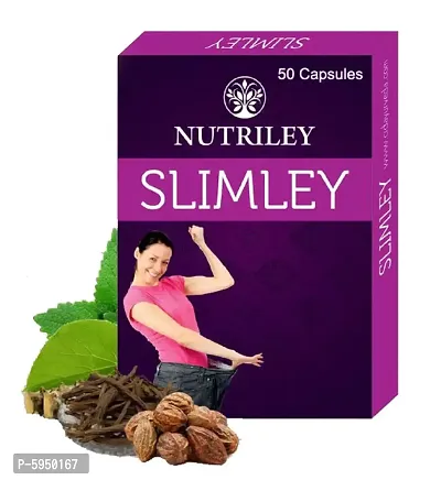 Nutriley Slimley Fat Burner/Slimming Capsules for Weight loss, Fat loss, Weight loss capsule, Weight loss herbal medicine, Fat burner capsules, (50 Capsules).