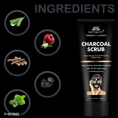 Intimify Peel of mask, Peel of mask charcoal, Peel of mask for face for natural glow and radiance makes skin soft  smooth 100g Pack of 1.-thumb3