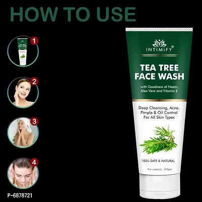 Intimify Tea tree face wash, Tea tree cleaning face wash for Anti-pimple ,Anti-Acne  deep cleaning 100g Pack of 1.-thumb4