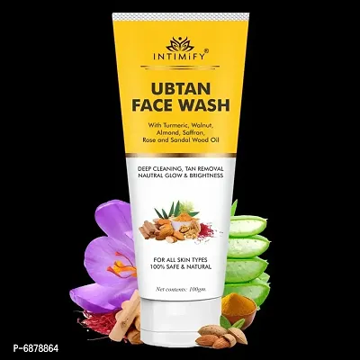 Intimify Ubtan face wash, Face wash for oily  dry skin for natural glow and skin brightening 100g Pack of 1.