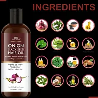 Intimify Onion hair oil, Hair falling oil, faster growth with Onion oil, Brahmi, Til oil, Bhringraj  120ml pack of 1.-thumb2