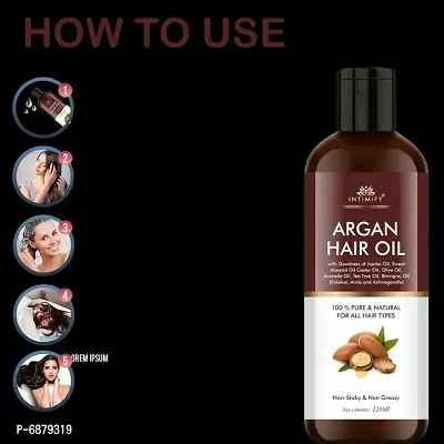 Intimify Argan hair oil, Hair fall oil,Reduce hair loss and Promote hair growth 120ml in pack of 1.-thumb4