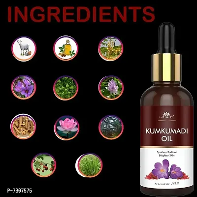 Intimify Kumkumadi face oil, Dark spot removal, Face glowing oil for uneven skin tone  dryness 30ml pack of 2.-thumb2