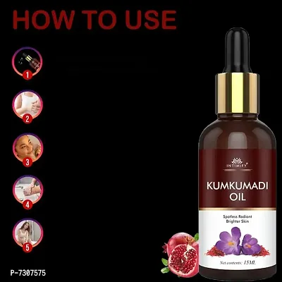 Intimify Kumkumadi face oil, Dark spot removal, Face glowing oil for uneven skin tone  dryness 30ml pack of 2.-thumb3
