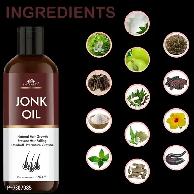 Intimify Jonk hair oil, Hair dandruff oil, Hair fall oil, hair Strengthening 100% Herbal 120ml pack of 2.-thumb2