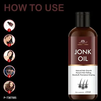 Intimify Jonk hair oil, Hair dandruff oil, Hair fall oil, hair Strengthening 100% Herbal 120ml pack of 2.-thumb3