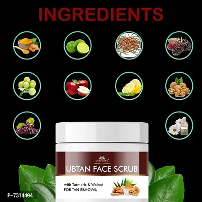 Intimify Ubtan Face scrub, Skin Glow, Ayurvedic face scrub, deep pore cleaning removes eliminates toxins and dead skin 100ml pack of 2.-thumb3