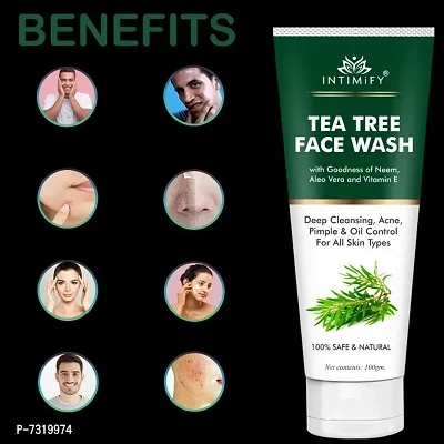 Intimify Tea tree face wash, Face Cleanser, Natural face wash, for Anti-septic and Deep cleaning 100gm Pack of 2.-thumb4