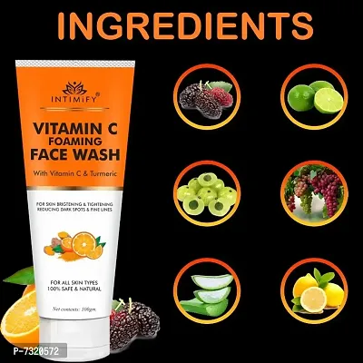 Intimify Natural vitamin c face wash, Dark Spot removal for Anti-Ageing and Skin repair 100gm Pack of 2.-thumb3