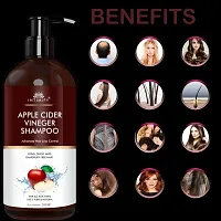 Intimify Natural apple cider shampoo, Herbal apple cider shampoo, Dandruff free shampoo with all natural Apple cider Vineger in 200ml Pack of 2.-thumb1