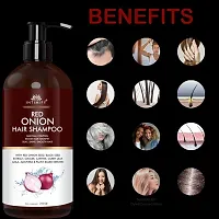 Intimify Red onion shampoo, Hair growth shampoo, Removes dandruff with Onion, Bhringraj, Methi, gets sliky  shiny hair reduce hair loss 200ml Pack of 2.-thumb1