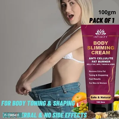 Intimify Slimming  Fat burner Cream for Tummy, Abdomen, Belly and Waist, Firming Cream, Hot Cream for Weight Loss, Anti Cellulite Cream And Stomach Fat Burner Natural Ingredients 100g Pack of 1-thumb0